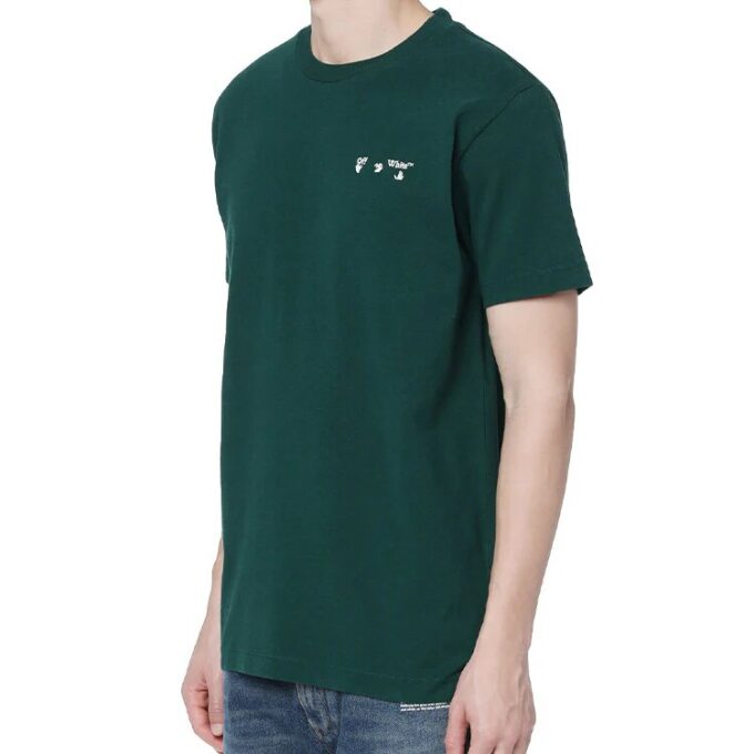 Camiseta de algodón con estampado de logotipo FW20 para hombre, verde