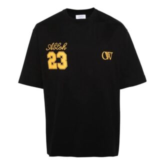 Camiseta de algodón con estampado del logotipo de OW 23 Skate «Negro»