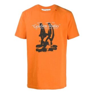 Camiseta de algodón con estampado, pantalones cortos, naranja
