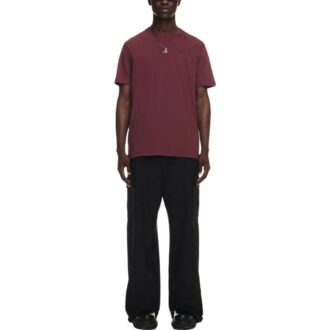 Camiseta de algodón con logotipo bordado «Burgundy»