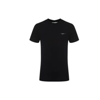 Camiseta de algodón de manga corta de Pantalones Cortos estilo urbano para hombre, color negro