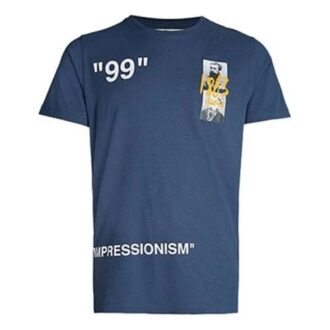 Camiseta de algodón de manga corta para hombre con logo, corte normal