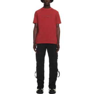 Camiseta de algodón «Give Me Space» «Tono rojo ladrillo oscuro»