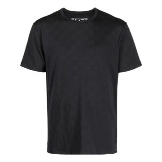 Camiseta de cuello redondo con estampado de monograma