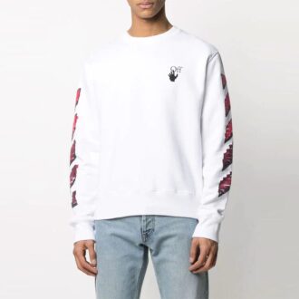 Camiseta de cuello redondo con flechas Arrows de la colección SS21 para hombre, color blanco