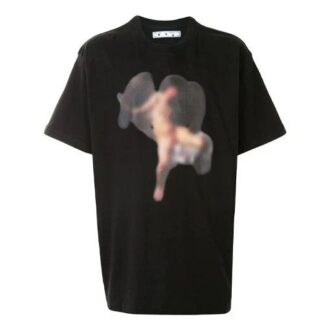 Camiseta de hombre con logotipo difuminado de Arrows, color negro