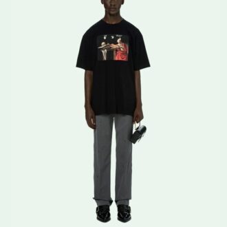 Camiseta de manga corta Caravaggio «Negro/Rojo»