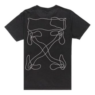 Camiseta de manga corta con bordado de geometría abstracta de Arrows, versión Ordinary