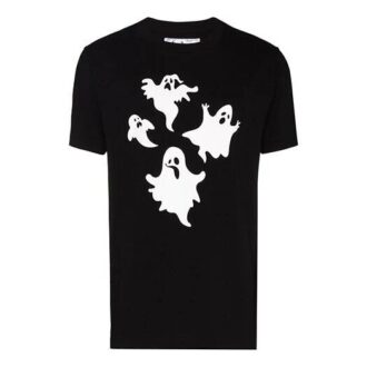 Camiseta de manga corta con estampado, color negro