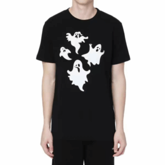 Camiseta de manga corta con estampado, color negro