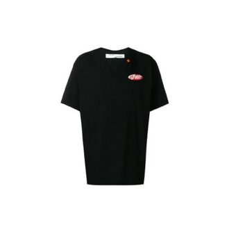 Camiseta de manga corta con estampado de flecha roja SS19 para hombre, color negro