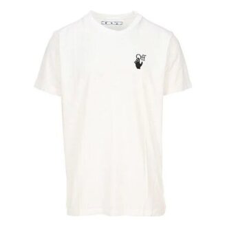Camiseta de manga corta con estampado de flechas, color blanco