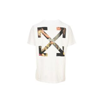 Camiseta de manga corta con estampado de flechas, color blanco
