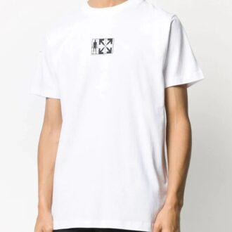 Camiseta de manga corta con estampado de flechas en blanco