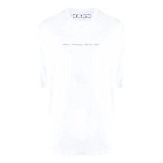 Camiseta de manga corta con estampado de letras del logotipo, color blanco