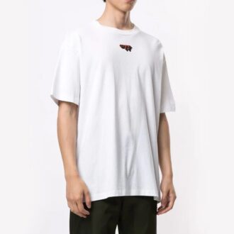 Camiseta de manga corta con estampado del logotipo, color blanco