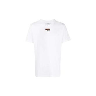 Camiseta de manga corta con estampado del logotipo, color blanco