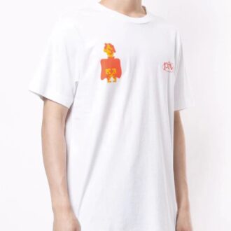 Camiseta de manga corta con estampado del logotipo, color blanco