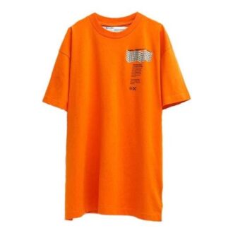 Camiseta de manga corta con estampado del logotipo, color naranja