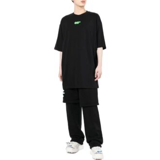 Camiseta de manga corta con estampado del logotipo «Negro»