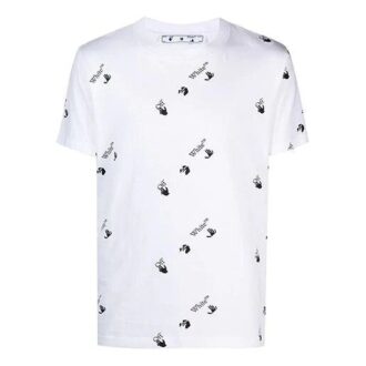 Camiseta de manga corta con estampado del logotipo SS21, color blanco