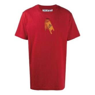 Camiseta de manga corta con estampado grande del logotipo de Pascal en rojo