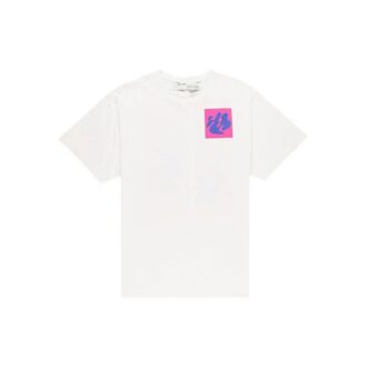 Camiseta de manga corta con estampado oversize para pantalones cortos FW19 para hombre, color blanco