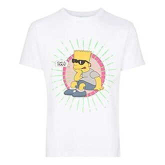 Camiseta de manga corta con gafas Bart blancas para hombre de Virgil Abloh
