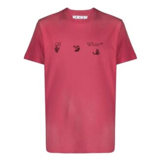 Camiseta de manga corta con logo, color rojo