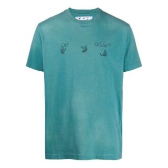 Camiseta de manga corta con logotipo bordado para hombre, verde
