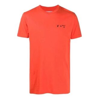 Camiseta de manga corta con logotipo FW20 para hombre, color naranja