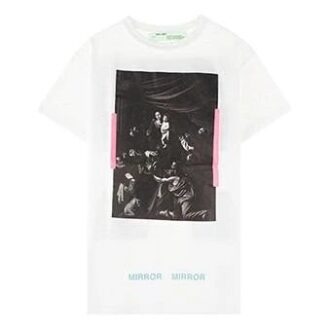 Camiseta de manga corta con logotipo para hombre «Black White» y dibujo de flechas en la espalda