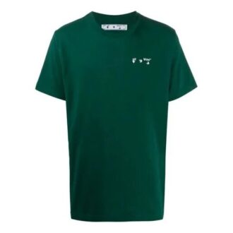 Camiseta de manga corta con mini logotipo verde