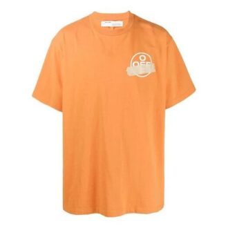 Camiseta de manga corta con parche de correa de goma Bronzing Arrow para hombre de Off-White