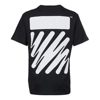 Camiseta de manga corta de algodón estampada de color liso Off-White para hombre, colección primavera-verano 2022, color negro
