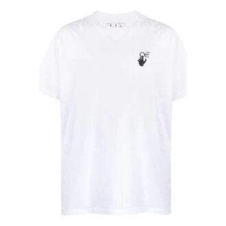 Camiseta de manga corta FW20 con esqueleto humano y flecha para hombre, color blanco