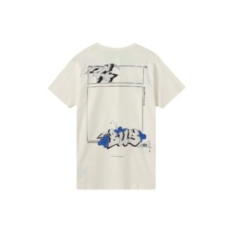 Camiseta de manga corta Graffiti Printing, color blanco