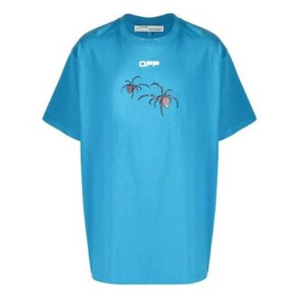 Camiseta de manga corta holgada con estampado de flechas arachno, azul