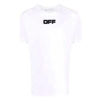 Camiseta de manga corta holgada con estampado del logotipo FW21, color blanco