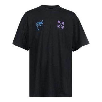 Camiseta de manga corta Liquid Over de los 90 «Negro/Azul»