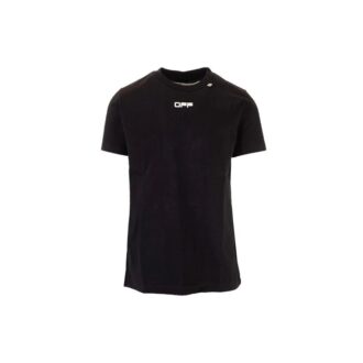 Camiseta de manga corta Off-White para hombre Caravaggio Arrow con estampado en la espalda, versión estándar, color negro