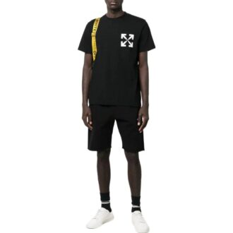 Camiseta de manga corta Off-White para hombre, colección primavera-verano 2022, con estampado de flechas, color negro