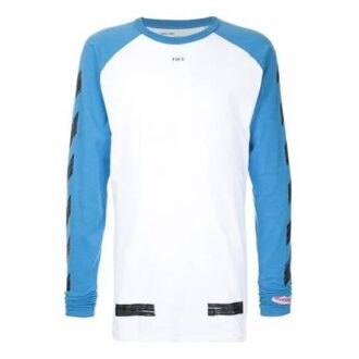 Camiseta de manga larga con bloques de color y diseño de flecha, de Off-White, para hombre, con mangas raglán