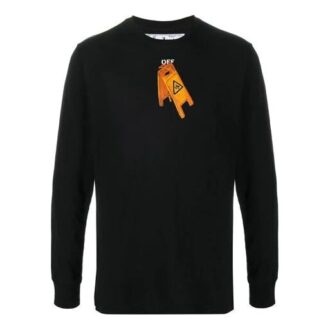 Camiseta de manga larga con estampado de esqueleto, color negro