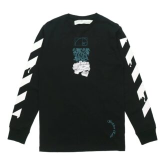 Camiseta de manga larga con estampado de flechas y logotipo Dripping Arrows, color negro