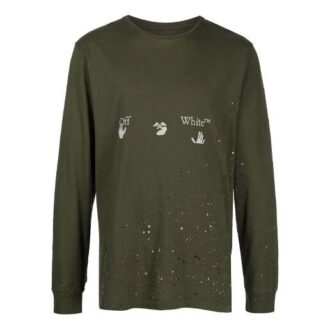 Camiseta de manga larga con estampado SS21, verde