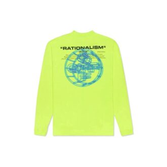 Camiseta de manga larga para hombre con logo impreso en 3D, color amarillo