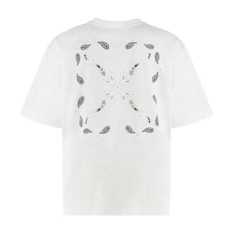 Camiseta de pantalón corto de skate con flecha y pañuelo «Blanco»