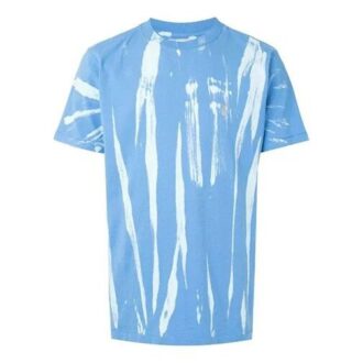 Camiseta de pantalones cortos azul tie-dye reflectante