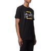 Camiseta de pantalones cortos con cuello redondo y estampado de pintura al óleo «Negro»